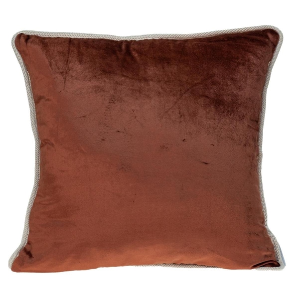Palacedesigns Reversible Gold & Brown Square Velvet Throw Pillow Multi Color - PA3684277