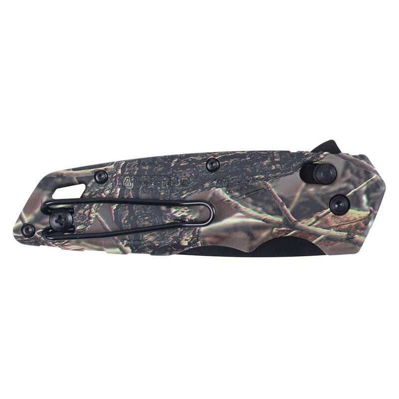 Milwaukee 15 in. Ultimate Jobsite Backpack with FASTBACK Camo Stainless Steel Spring Assisted Folding Knife (2-Piece) - 48-22-8201-48-22-1535