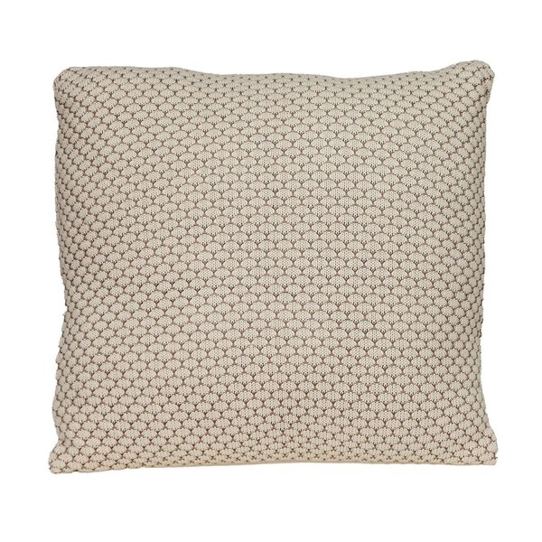 Homeroots 20 x 20 in. Woven Square Accent Throw Pillow Beige & Pink - 476194