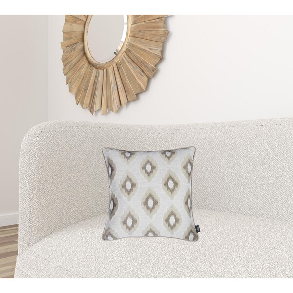 Homeroots Brown Jacquard Chic Decorative Throw Pillow Cover 17 x 17 in. - 355663