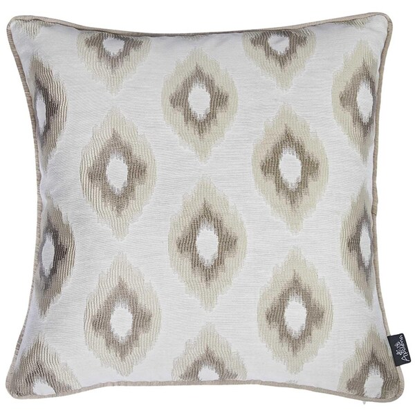 Homeroots Brown Jacquard Chic Decorative Throw Pillow Cover 17 x 17 in. - 355663
