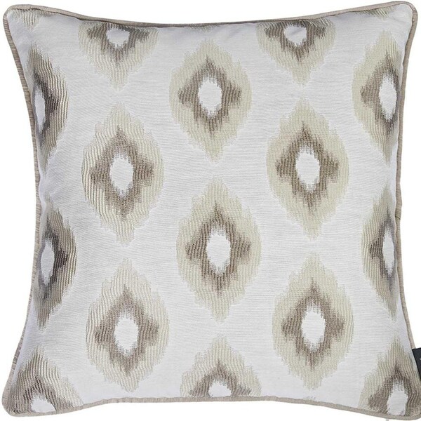 Homeroots Brown Jacquard Chic Decorative Throw Pillow Cover 17 x 17 in. - 355663