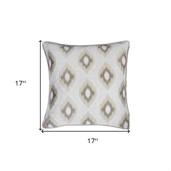 Homeroots Brown Jacquard Chic Decorative Throw Pillow Cover 17 x 17 in. - 355663