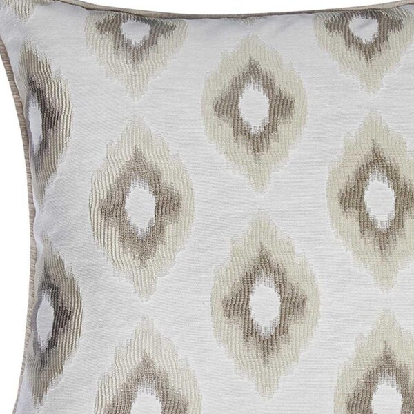 Homeroots Brown Jacquard Chic Decorative Throw Pillow Cover 17 x 17 in. - 355663