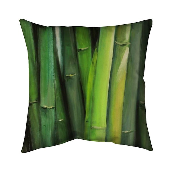 Fondo 26 x 26 in. Bamboo Plant-Double Sided Print Indoor Pillow - FO2779172