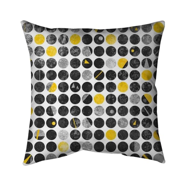 Begin Home Decor 26 x 26 in. Grunge Circles-Double Sided Print Indoor Pillow - 5541-2626-AB22