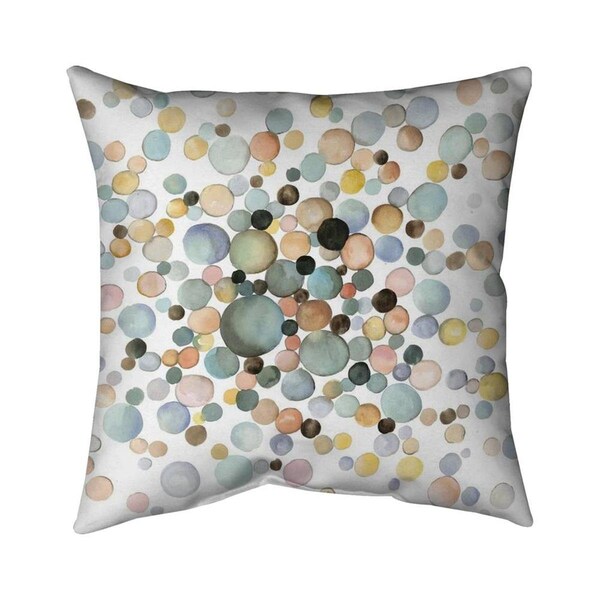 Begin Home Decor 26 x 26 in. Little Bubbles-Double Sided Print Indoor Pillow - 5541-2626-AB90