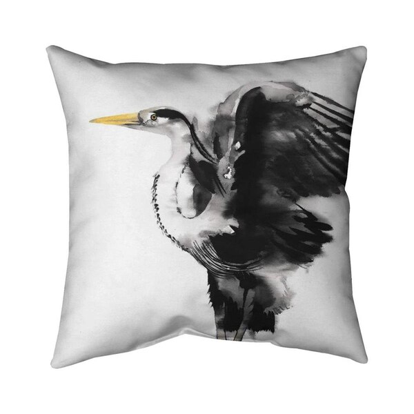 Begin Home Decor 20 x 20 in. Heron-Double Sided Print Indoor Pillow - 5541-2020-AN447