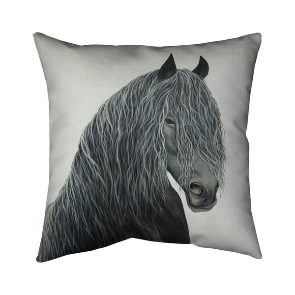 Begin Home Decor 26 x 26 in. Wild Heart Horse-Double Sided Print Indoor Pillow - 5541-2626-AN496