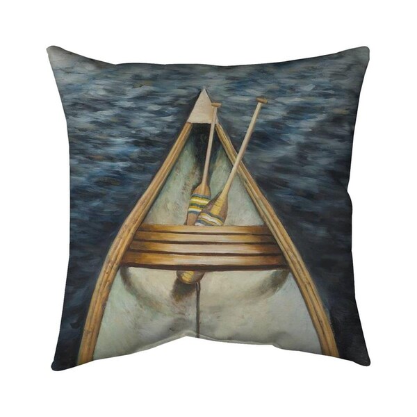 Fondo 26 x 26 in. Canoeing on the Lake-Double Sided Print Indoor Pillow - FO2791762