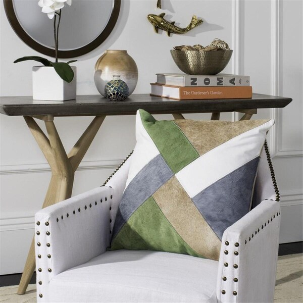 Safavieh 20 x 20 in. Clovis Cowhide Pillow, Assorted Color - PLS235A-2020