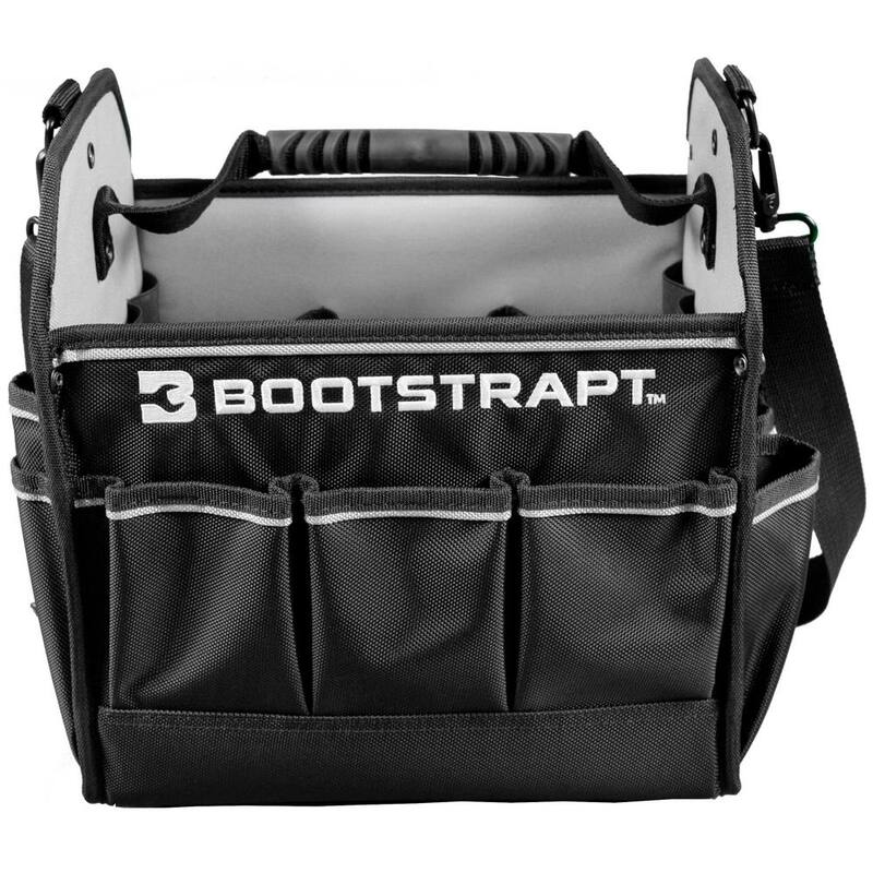 BOOTSTRAPT 12 in. Electrician's Tote Bag with Integrated Parts Bin Compartment - 006-512
