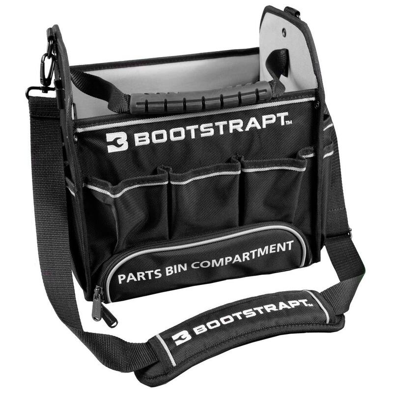 BOOTSTRAPT 12 in. Electrician's Tote Bag with Integrated Parts Bin Compartment - 006-512