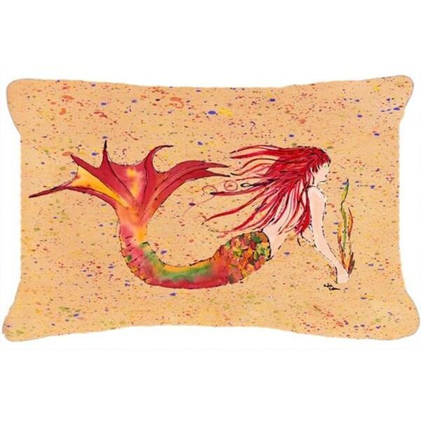 Carolines Treasures Carolines Treasures 8339PW1216 Mermaid Indoor & Outdoor Fabric Decorative Pillow - 8339PW1216