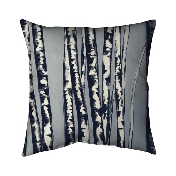 Fondo 26 x 26 in. Abstract Birch Forest-Double Sided Print Indoor Pillow - FO2778199