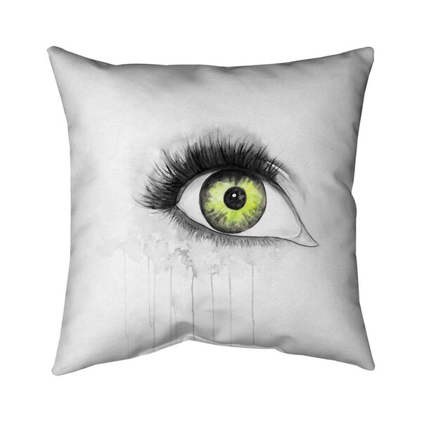 Fondo 20 x 20 in. Green Eye In Watercolor-Double Sided Print Indoor Pillow - FO2773517
