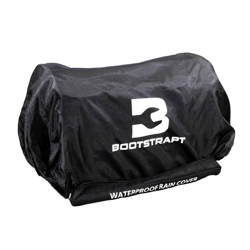 BOOTSTRAPT 18 in. Contractor's Tote Bag with Integrated Parts Bin Compartment and Waterproof Rain Cover - 006-529