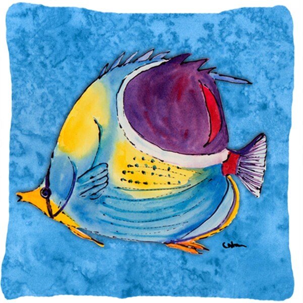 Carolines Treasures Tropical Fish Indoor & Outdoor Fabric Decorative Pillow - CA77591