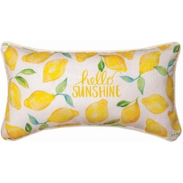 Manual Woodworkers & Weavers Manual Woodworkers & Weavers SHHSSN 17 x 9 in. Hello Sunshine CNH Pillow - SHHSSN