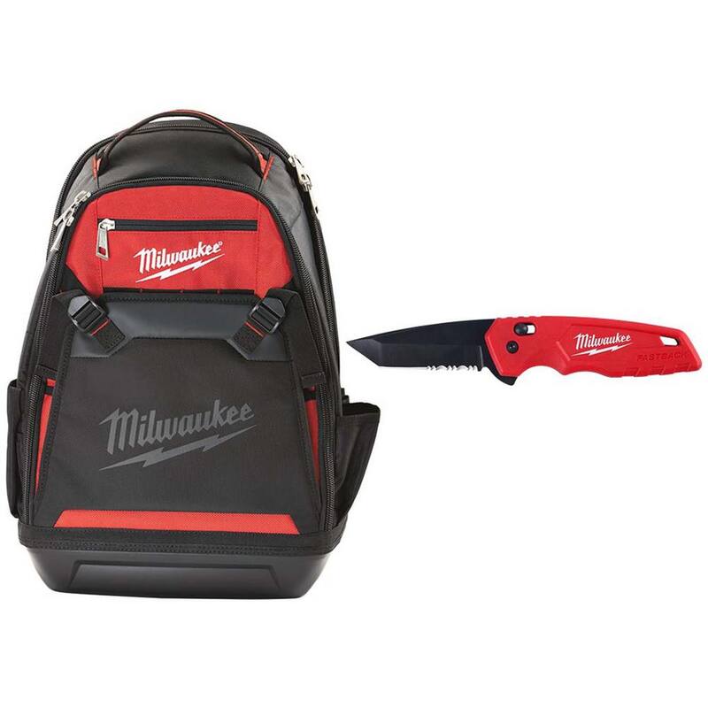 Milwaukee Jobsite Backpack with Spring Assisted Knife - 48-22-8200-48-22-1530