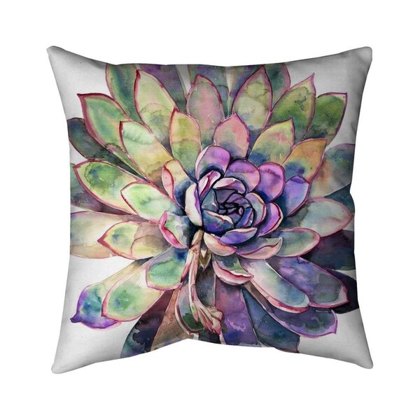 Fondo 20 x 20 in. Multicolored Succulent-Double Sided Print Indoor Pillow - FO2773649
