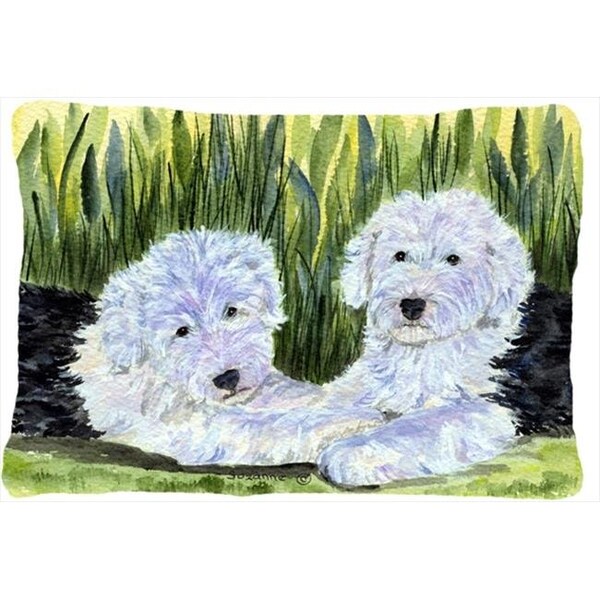 Carolines Treasures Carolines Treasures SS8282PW1216 Old English Sheepdog Indoor & Outdoor Decorative Fabric Pillow - 12 x 16 in. - SS8282PW1216
