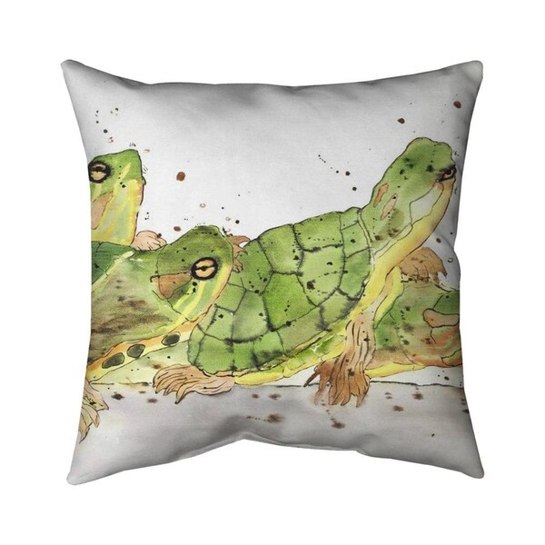 Fondo 26 x 26 in. Small Aquatic Turtles-Double Sided Print Indoor Pillow - FO2791851