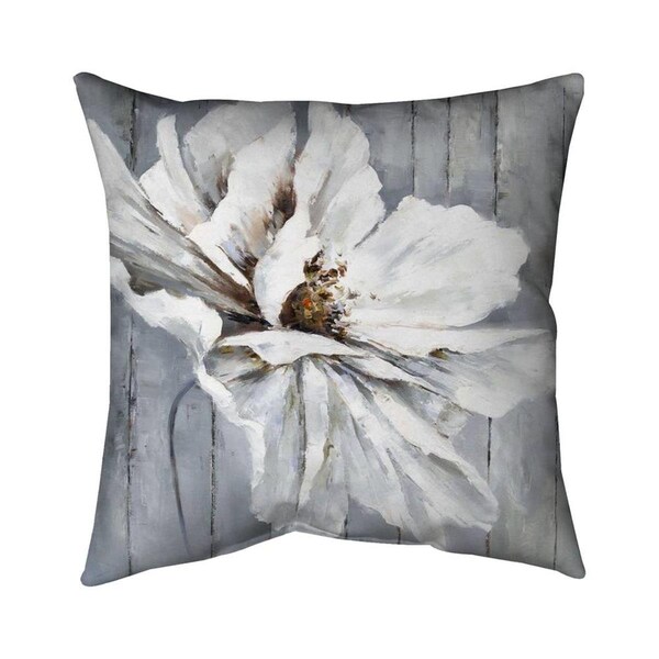 Begin Home Decor 26 x 26 in. Flower on Wood-Double Sided Print Indoor Pillow - 5541-2626-FL91