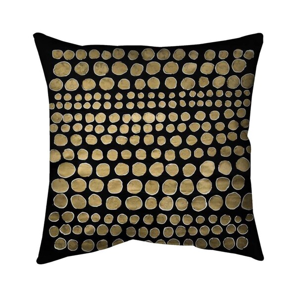 Fondo 26 x 26 in. Dots on Gold-Double Sided Print Indoor Pillow - FO2790688