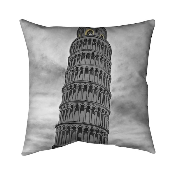 Fondo 20 x 20 in. Tower of Pisa In Italy-Double Sided Print Indoor Pillow - FO2792981