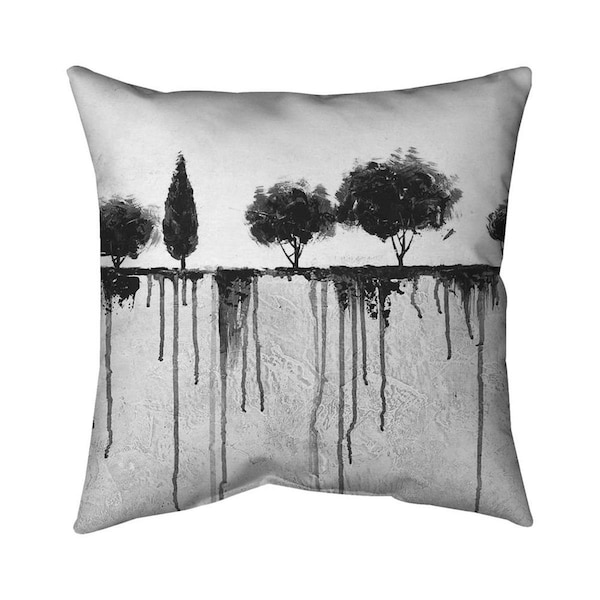 Fondo 20 x 20 in. Ink Bleeding Trees-Double Sided Print Indoor Pillow - FO2795717