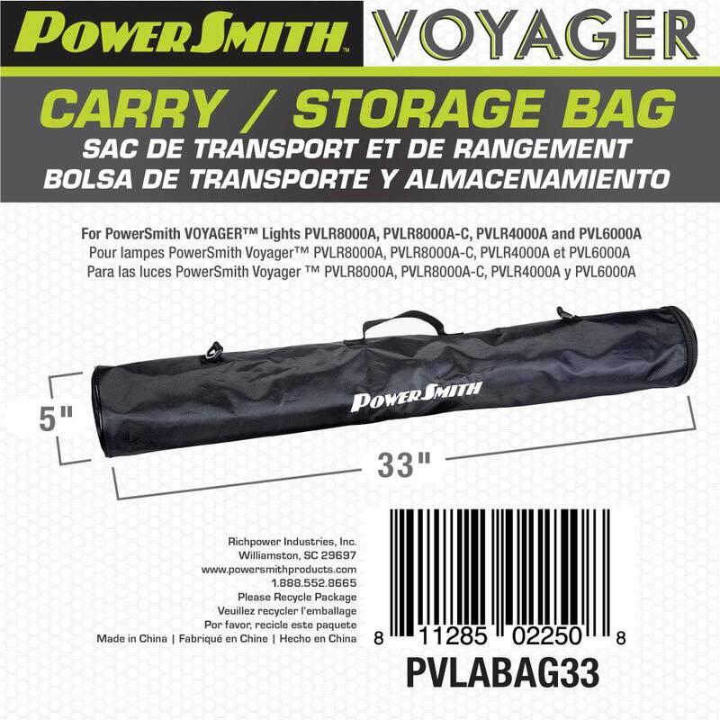 PowerSmith 5 in. x 33 in. Carrying Bag for Voyager Light - PVLABAG33