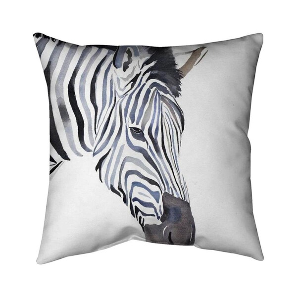Fondo 26 x 26 in. Zebra-Double Sided Print Indoor Pillow - FO2793726