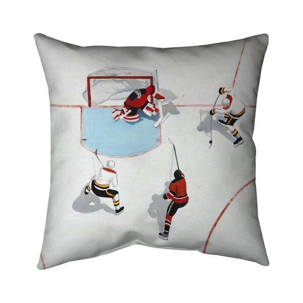 Fondo 20 x 20 in. Eventful Hockey Game-Double Sided Print Indoor Pillow - FO2792768