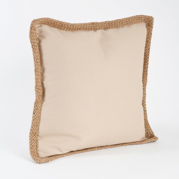 Rlm Distribution SARO 20 in. Jute Braided Down Filled Throw Pillow Natural - HO2657691