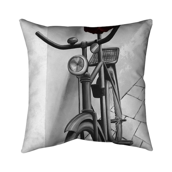 Begin Home Decor 26 x 26 in. Abandoned Bicycle-Double Sided Print Indoor Pillow - 5541-2626-TR60-1