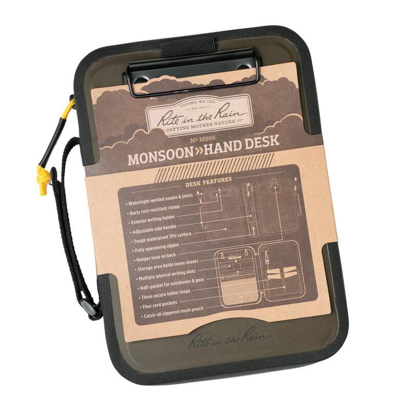 Rite in the Rain Weatherproof Monsoon Hand Desk, TPU fabric, 6.75" x 9.5" (No. M958) - M958
