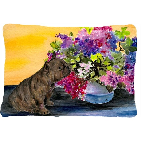Jensendistributionservices 12 x 16 in. French Bulldog Decorative Indoor & Outdoor Fabric Pillow - MI2549723