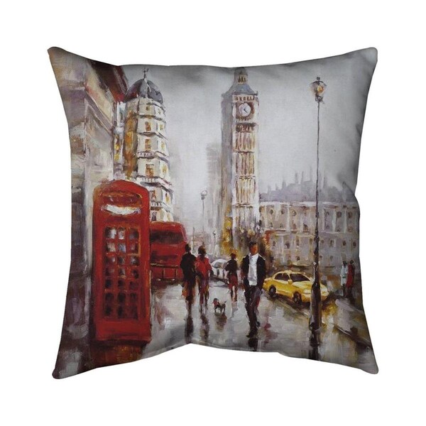 Begin Home Decor 20 x 20 in. The Big Ben At London-Double Sided Print Indoor Pillow - 5541-2020-CI128