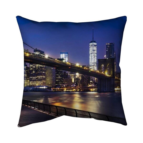Fondo 26 x 26 in. City At Night-Double Sided Print Indoor Pillow - FO2794688