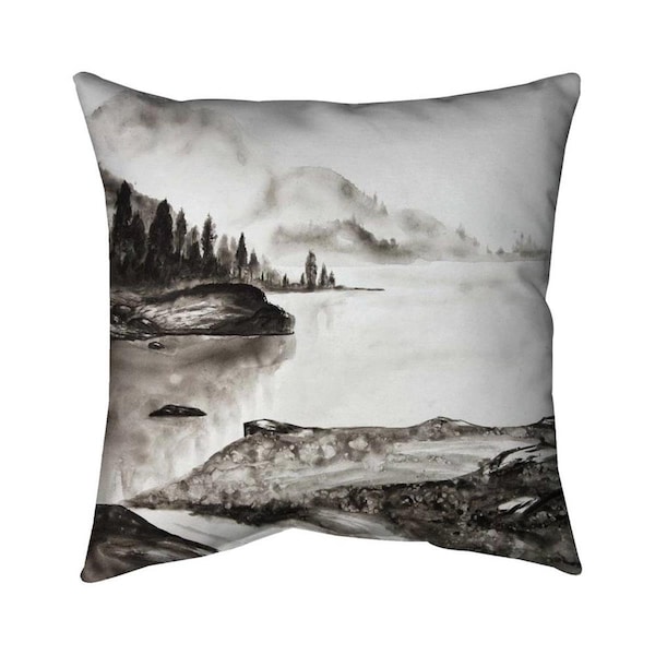 Begin Home Decor 20 x 20 in. Peaceful Landscape-Double Sided Print Indoor Pillow - 5541-2020-LA162