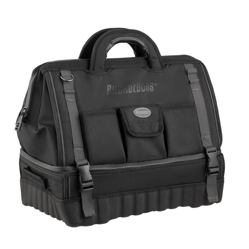 BUCKET BOSS Pro Drop Bottom 18 in. All Terrain Tool Bag with 14 Pockets - 68018