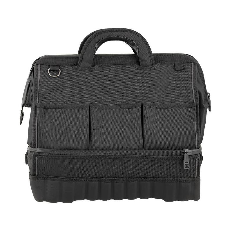BUCKET BOSS Pro Drop Bottom 18 in. All Terrain Tool Bag with 14 Pockets - 68018