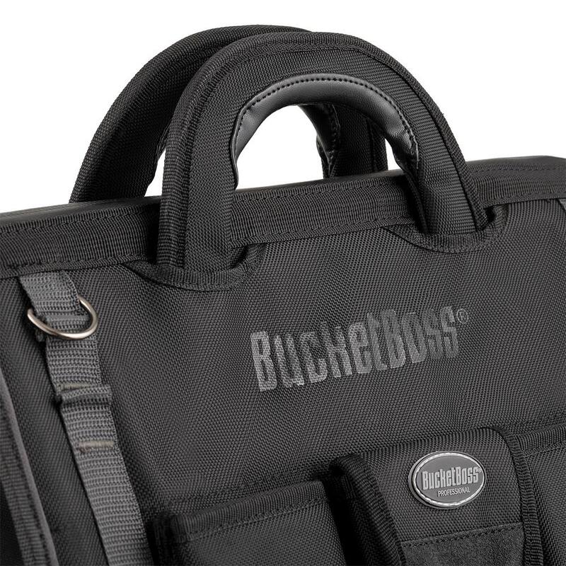 BUCKET BOSS Pro Drop Bottom 18 in. All Terrain Tool Bag with 14 Pockets - 68018