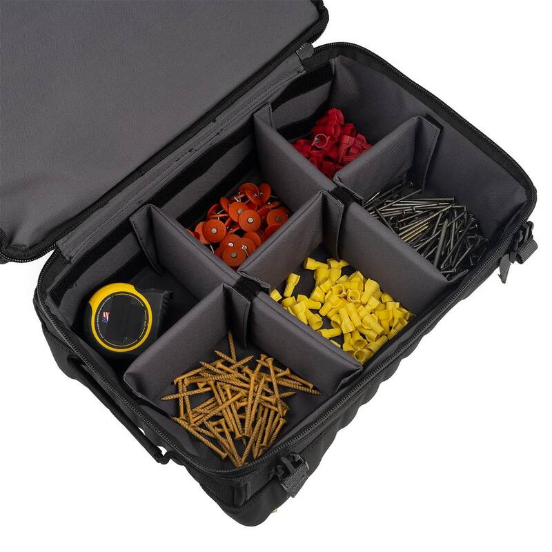 BUCKET BOSS Pro Drop Bottom 18 in. All Terrain Tool Bag with 14 Pockets - 68018