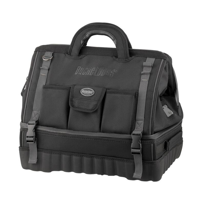 BUCKET BOSS Pro Drop Bottom 18 in. All Terrain Tool Bag with 14 Pockets - 68018
