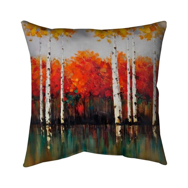 Begin Home Decor 20 x 20 in. Birches by Fall-Double Sided Print Indoor Pillow - 5541-2020-LA9