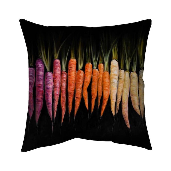 Begin Home Decor 20 x 20 in. Colorful Carrots-Double Sided Print Indoor Pillow - 5541-2020-GA60