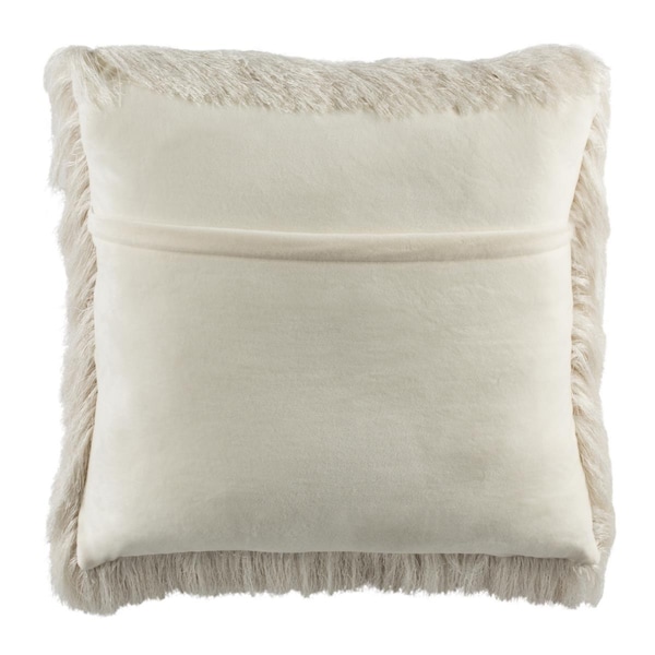 Safavieh 20 x 20 in. Chic Shag Pillow, Ivory - PLS735B-2020