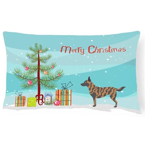 Carolines Treasures Carolines Treasures BB8462PW1216 Dutch Shepherd Christmas Canvas Fabric Decorative Pillow - BB8462PW1216